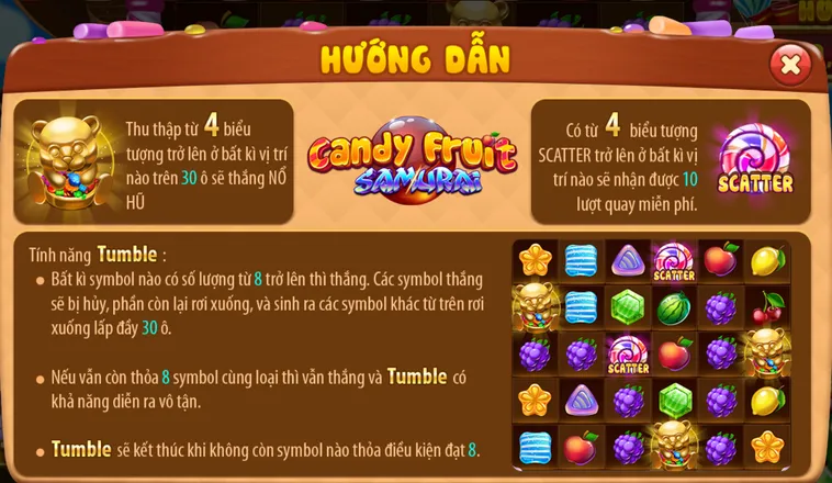 Cách Chơi Nổ Hũ Candy Fruit Samurai Tại RikVip Mẹo Chặt Kẹo Ăn Tiền