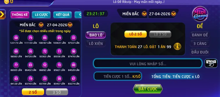 Xổ Số RikVip Đánh Đề Online Một Ăn 99 Cực Kỳ Uy Tín Và Minh Bạch