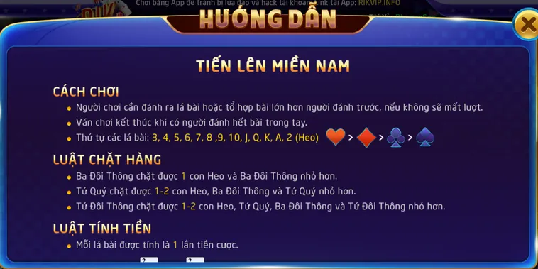 Bí Kíp Cách Chơi Tiến Lên Miền Nam Tại RikVip Luôn Thắng Cho Mọi Game Thủ