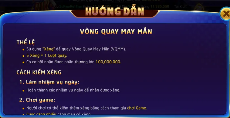 Cách Chơi Minigame Vòng Quay May Mắn Tại RikVip Nhận Quà Khủng Mỗi Ngày